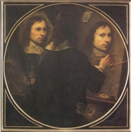 Johannes Gumpp - Autoportrait au miroir (1646)